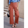image:imageSidefeel Wide Leg Jeans for Women High Waisted Stretchy Ankle Denim PantsMineral Red