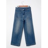 image:imageSidefeel Wide Leg Jeans for Women High Waisted Stretchy Ankle Denim PantsVintage Blue