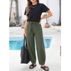 image:imageSidefeel Womens Barrel Jeans Drawstring Baggy Denim PantsGreen