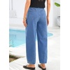 image:imageSidefeel Womens Barrel Jeans Drawstring Baggy Denim PantsLight Blue