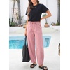 image:imageSidefeel Womens Barrel Jeans Drawstring Baggy Denim PantsPink