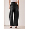 image:imageSidefeel Womens Barrel Jeans Wide Leg High Waisted Stretchy Denim PantsBlack