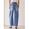 image:imageSidefeel Womens Barrel Jeans Wide Leg High Waisted Stretchy Denim PantsBlue
