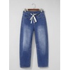 image:imageSidefeel Womens Barrel Jeans Wide Leg High Waisted Stretchy Denim PantsDark Blue