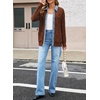 image:imageSidefeel Womens Cable Knit Denim Collar Cardigan SweatersDark Brown