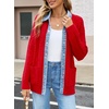 image:imageSidefeel Womens Cable Knit Denim Collar Cardigan SweatersFiery Red