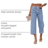 image:imageSidefeel Womens Capri Pants Trendy Wide Leg JeansIceland Blue