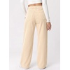 image:imageSidefeel Womens Casual High Waist Wide Leg Corduroy PantsApricot