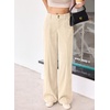 image:imageSidefeel Womens Casual High Waist Wide Leg Corduroy PantsApricot