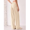 image:imageSidefeel Womens Casual High Waist Wide Leg Corduroy PantsApricot