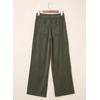 image:imageSidefeel Womens Casual High Waist Wide Leg Corduroy PantsArmy Green
