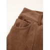 image:imageSidefeel Womens Casual High Waist Wide Leg Corduroy PantsBrown