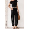 image:imageSidefeel Womens Drawstring Corduroy Barrel PantsBlack