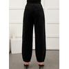 image:imageSidefeel Womens Drawstring Corduroy Barrel PantsBlack