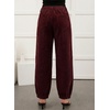 image:imageSidefeel Womens Drawstring Corduroy Barrel PantsBurgundy