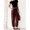 image:imageSidefeel Womens Drawstring Corduroy Barrel PantsBurgundy