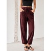 image:imageSidefeel Womens Drawstring Corduroy Barrel PantsBurgundy