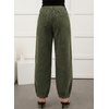 image:imageSidefeel Womens Drawstring Corduroy Barrel PantsGreen