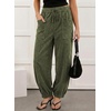 image:imageSidefeel Womens Drawstring Corduroy Barrel PantsGreen
