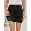image:imageSidefeel Womens Fall High Waisted Corduroy Mini SkirtsBlack