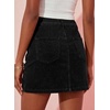image:imageSidefeel Womens Fall High Waisted Corduroy Mini SkirtsBlack