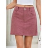 image:imageSidefeel Womens Fall High Waisted Corduroy Mini SkirtsViolet
