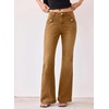 image:imageSidefeel Womens High Waisted Flare JeansBrown