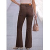 image:imageSidefeel Womens High Waisted Flare JeansChicory Coffee