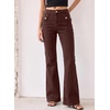 image:imageSidefeel Womens High Waisted Flare JeansChicory Coffee