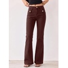 image:imageSidefeel Womens High Waisted Flare JeansChicory Coffee
