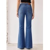 image:imageSidefeel Womens High Waisted Flare JeansDark Blue