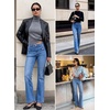 image:imageSidefeel Womens High Waisted Flare JeansLight Blue