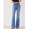 image:imageSidefeel Womens High Waisted Flare JeansLight Blue