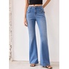 image:imageSidefeel Womens High Waisted Flare JeansLight Blue