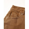 image:imageSidefeel Womens High Waisted Jean Skirt Denim Skort with PocketsBrown