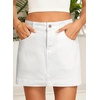 image:imageSidefeel Womens High Waisted Jean Skirt Denim Skort with PocketsWhite