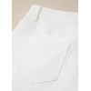 image:imageSidefeel Womens High Waisted Jean Skirt Denim Skort with PocketsWhite