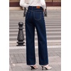 image:imageSidefeel Womens High Waisted Jeans Straight Leg Denim PantsBluing