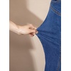 image:imageSidefeel Womens High Waisted Jeans Straight Leg Denim PantsDark Blue