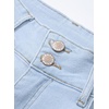 image:imageSidefeel Womens High Waisted Raw Hem Straight Leg JeansL Light Blue