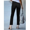 image:imageSidefeel Womens High Waisted Raw Hem Straight Leg JeansPure Black