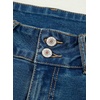 image:imageSidefeel Womens High Waisted Raw Hem Straight Leg JeansSail Blue
