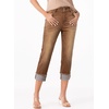 image:imageSidefeel Womens High Waisted Skinny Capri Pants Cropped JeansBrown