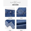 image:imageSidefeel Womens High Waisted Skinny Capri Pants Cropped JeansDark Blue