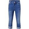 image:imageSidefeel Womens High Waisted Skinny Capri Pants Cropped JeansDark Blue