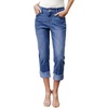 image:imageSidefeel Womens High Waisted Skinny Capri Pants Cropped JeansDark Blue