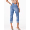 image:imageSidefeel Womens High Waisted Skinny Capri Pants Cropped JeansLight Blue