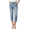 image:imageSidefeel Womens High Waisted Skinny Capri Pants Cropped JeansStone Blue