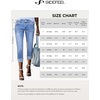 image:imageSidefeel Womens High Waisted Skinny Capri Pants Cropped JeansStone Blue