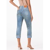 image:imageSidefeel Womens High Waisted Skinny Capri Pants Cropped JeansStone Blue